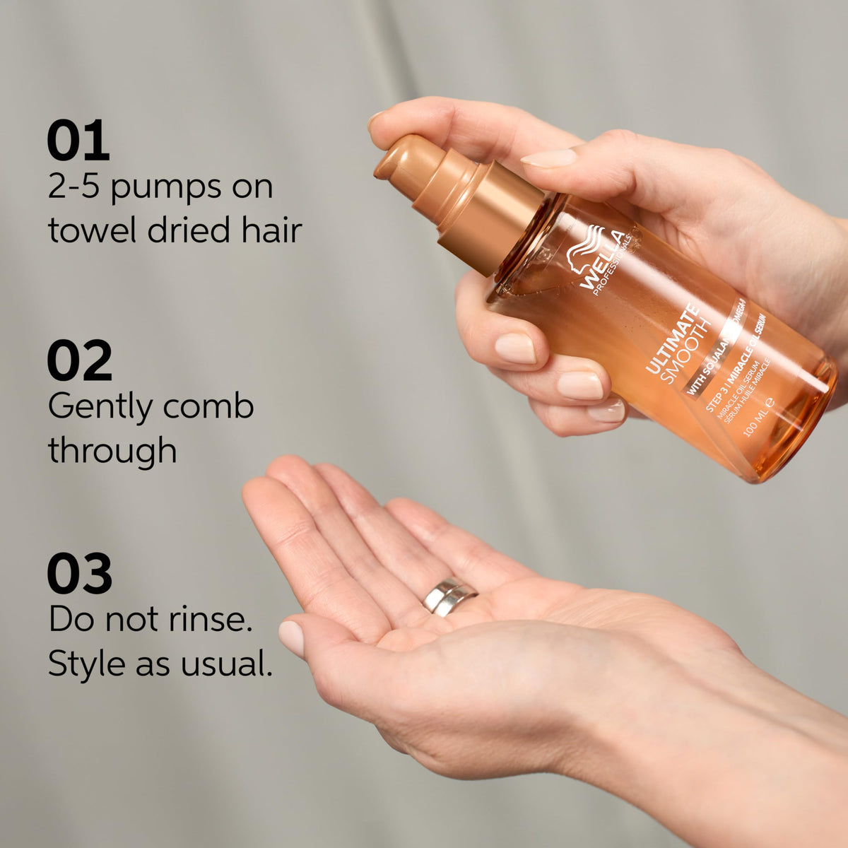 Wella Professionals Ultimate Smooth Miracle Oil Serum with hairbrush