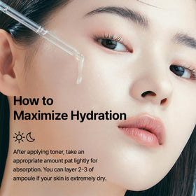 WELLAGE Real Hyaluronic Blue Ampoule 100 displayed with skincare routine