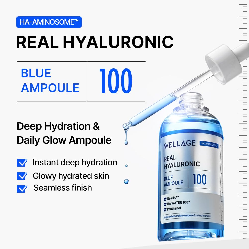 WELLAGE Real Hyaluronic Blue Ampoule 100 in a lifestyle setting