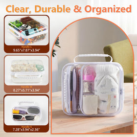 WELPIRT clear toiletry case set with toiletries inside
