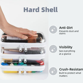 WELPIRT Clear Zipper Pouch side view
