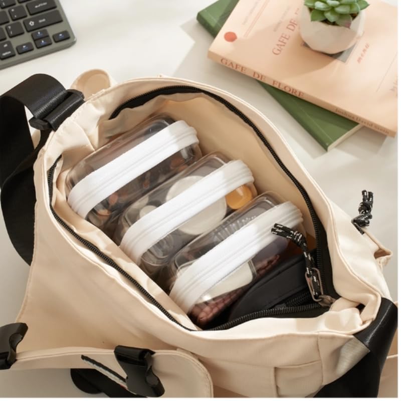 WELPIRT Clear Zipper Pouch with tech accessories