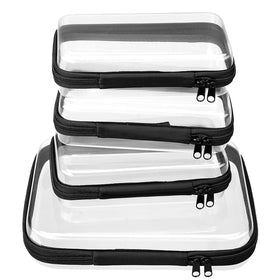 WELPIRT Clear Zipper Pouches Set with medium and small cases