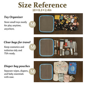 WELPIRT Clear Zipper Pouches Set with toiletries inside