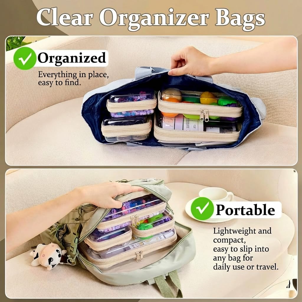 WELPIRT medium zipper case measuring 10 x 8.3 x 2.4 inches