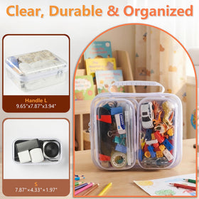 WELPIRT small clear zipper case stacked inside large case