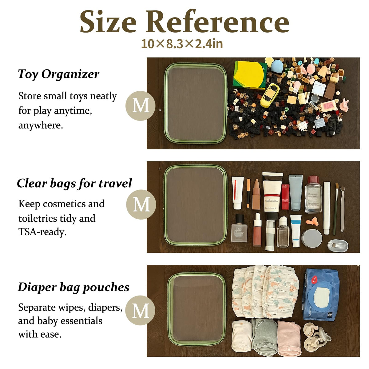 WELPIRT zipper case with strong zipper closure