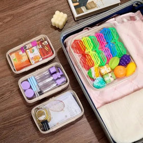 WELPIRT zipper pouch with toiletries organized inside