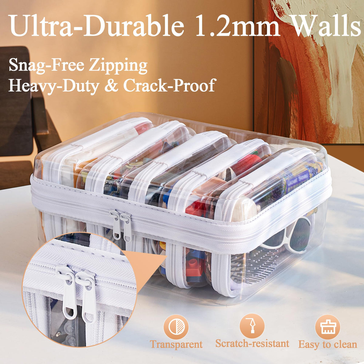 WELPIRT zipper pouches in a travel setting