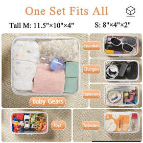 WELPIRT zipper pouches stacked for easy storage