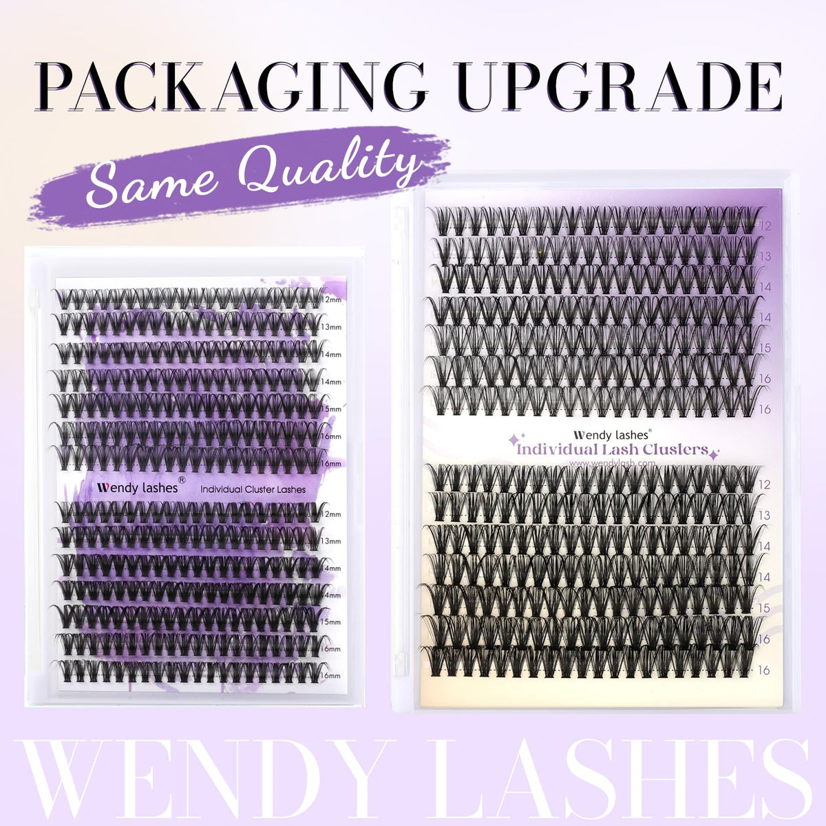 WENDY LASHES Cluster Eyelash Extensions packaging