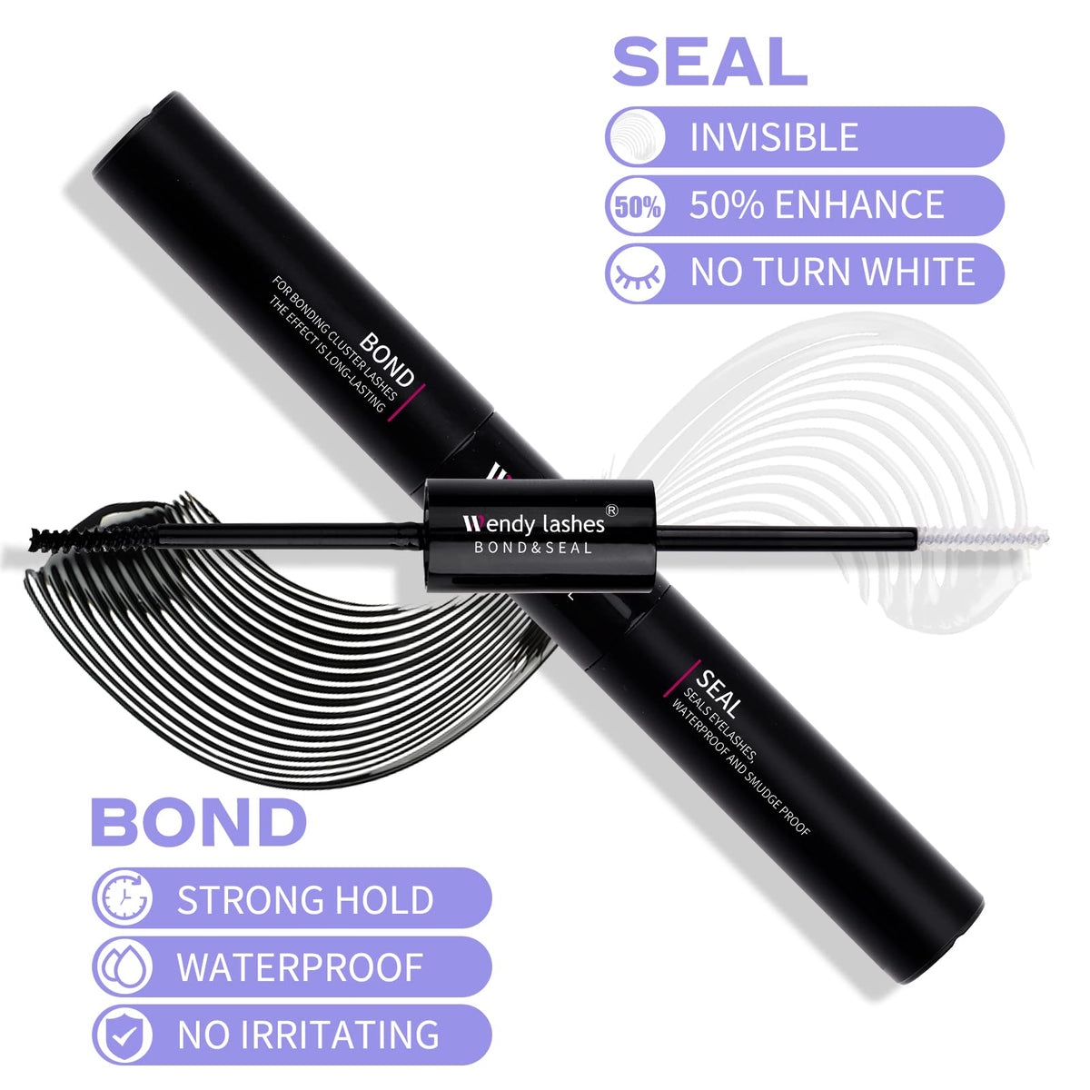 WENDY LASHES lash glue applicator brush close-up
