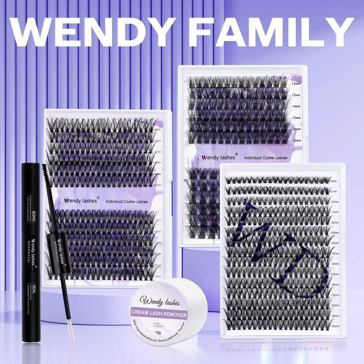 WENDY LASHES lash glue remover with cotton pad