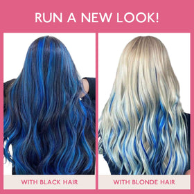 Wennalife Blue Tape In Hair Extensions back view