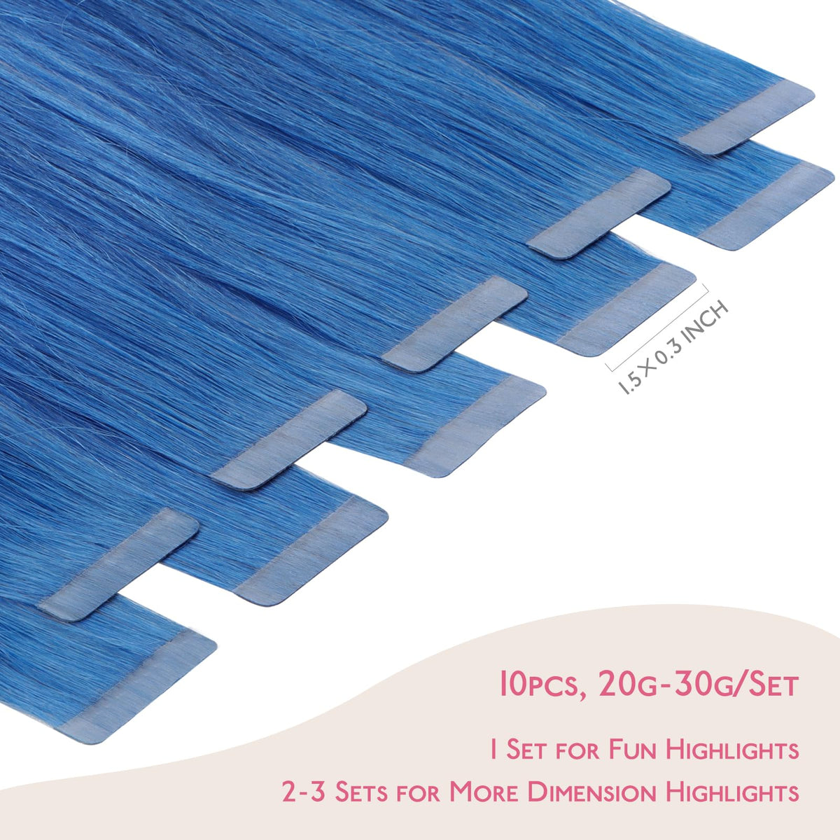 Wennalife Blue Tape in Hair Extensions packaging