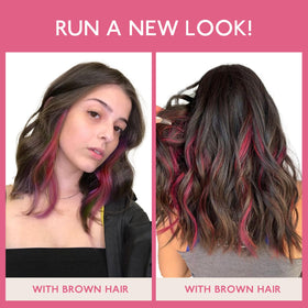 Wennalife Burgundy Red Tape in Hair Extensions back view