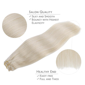 Wennalife Clip In Extensions displayed on a mannequin head