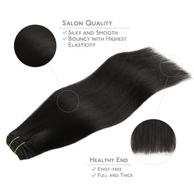 Wennalife Clip In Hair Extensions 12 Inch display on model