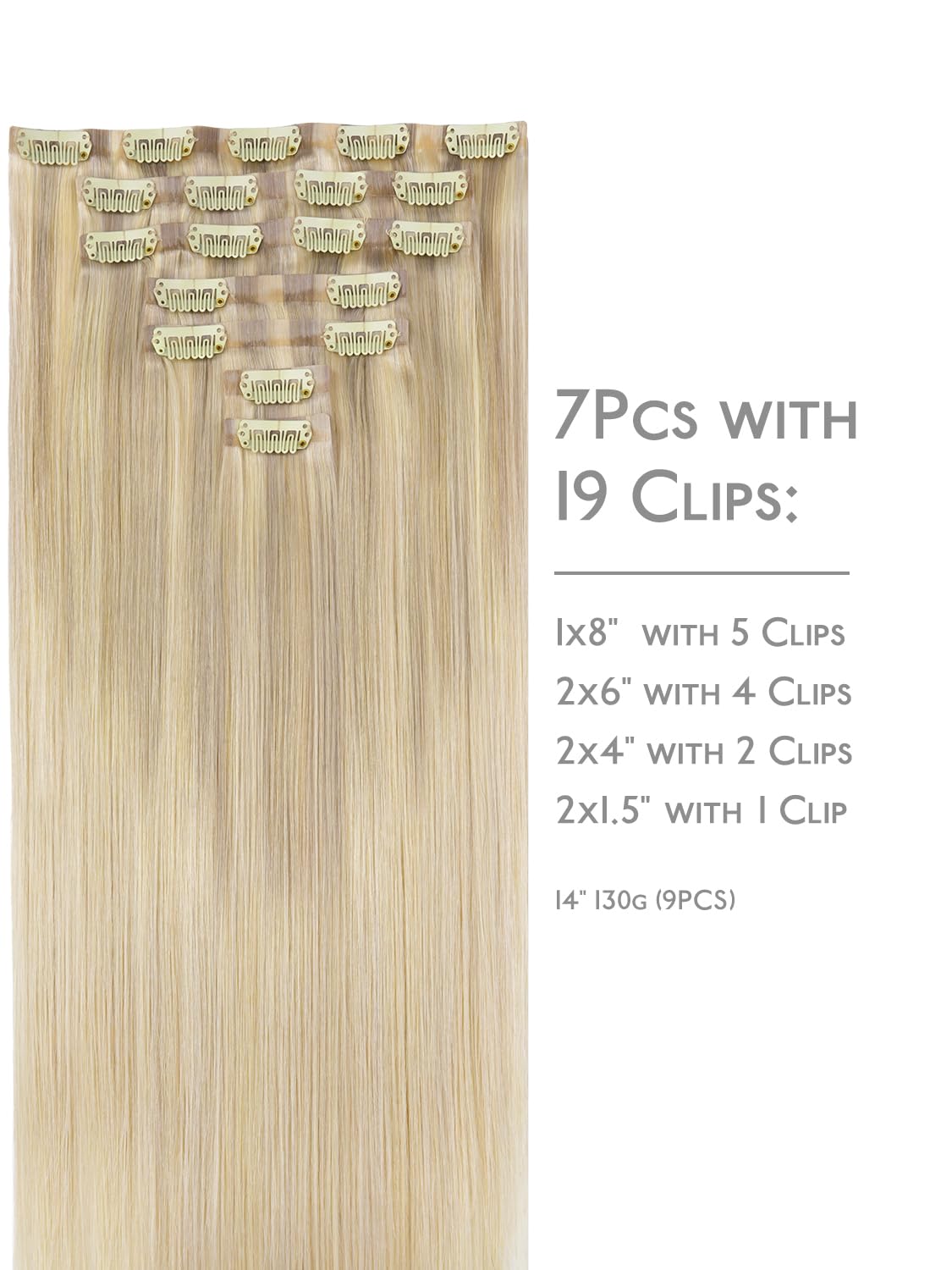 Wennalife Clip In Hair Extensions 130g packaging