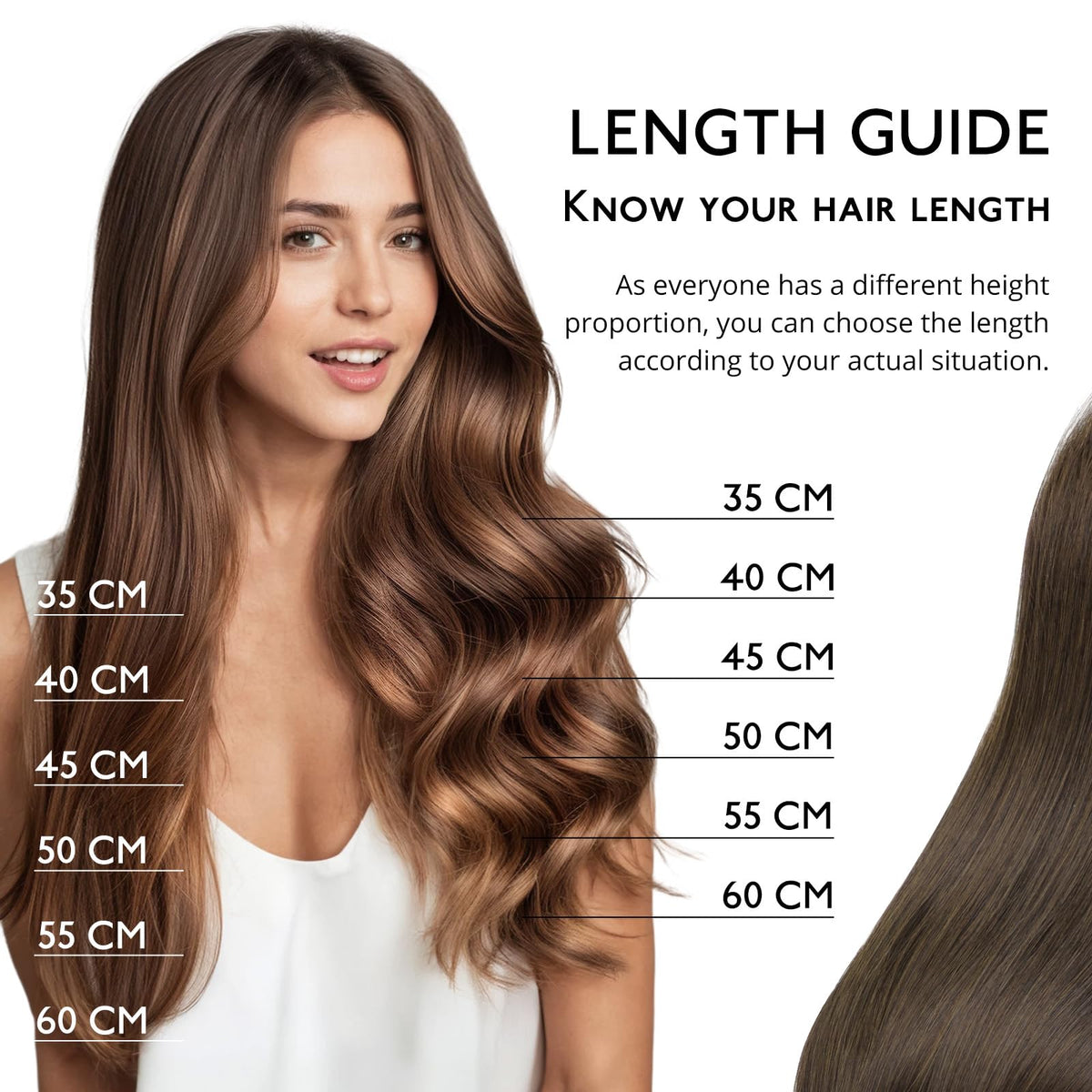 Wennalife Clip In Hair Extensions 14 Inch dark brown with styling tools