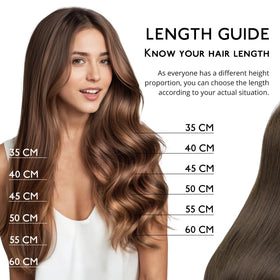 Wennalife Clip In Hair Extensions 14 Inch dark brown with styling tools
