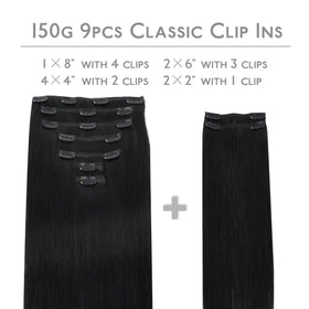 Wennalife Clip In Hair Extensions 14 Inch packaging