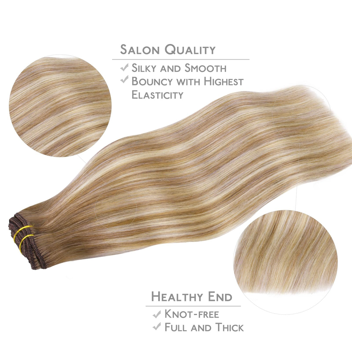 Wennalife Clip In Hair Extensions 150g 16 Inch Balayage Dirty Blonde lifestyle scene