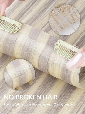 Wennalife Clip In Hair Extensions 16 Inch back view