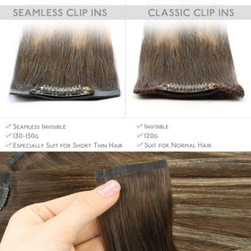 Wennalife Clip In Hair Extensions 16 Inch displayed in packaging