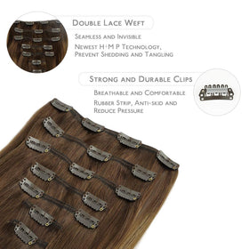 Wennalife Clip In Hair Extensions 16 Inch in packaging