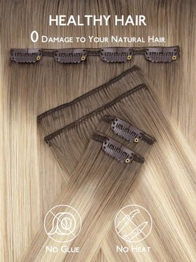 Wennalife Clip in Hair Extensions 16 Inch packaging