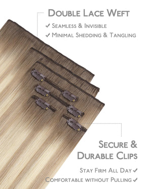 Wennalife Clip in Hair Extensions 16 Inch styling demonstration