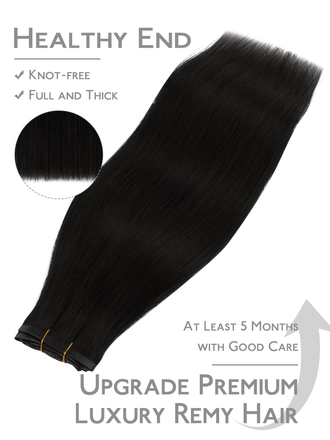 Wennalife Clip in Hair Extensions 18 Inch Jet Black styling options