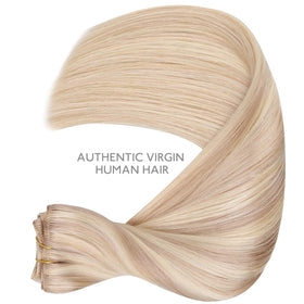 Wennalife Clip In Hair Extensions 18 Inch showing colour gradient