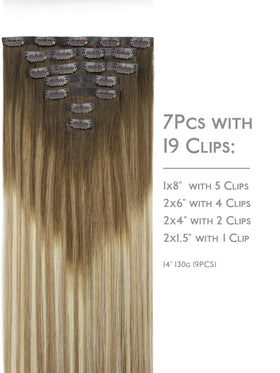 Wennalife Clip In Hair Extensions 20 Inch packaging