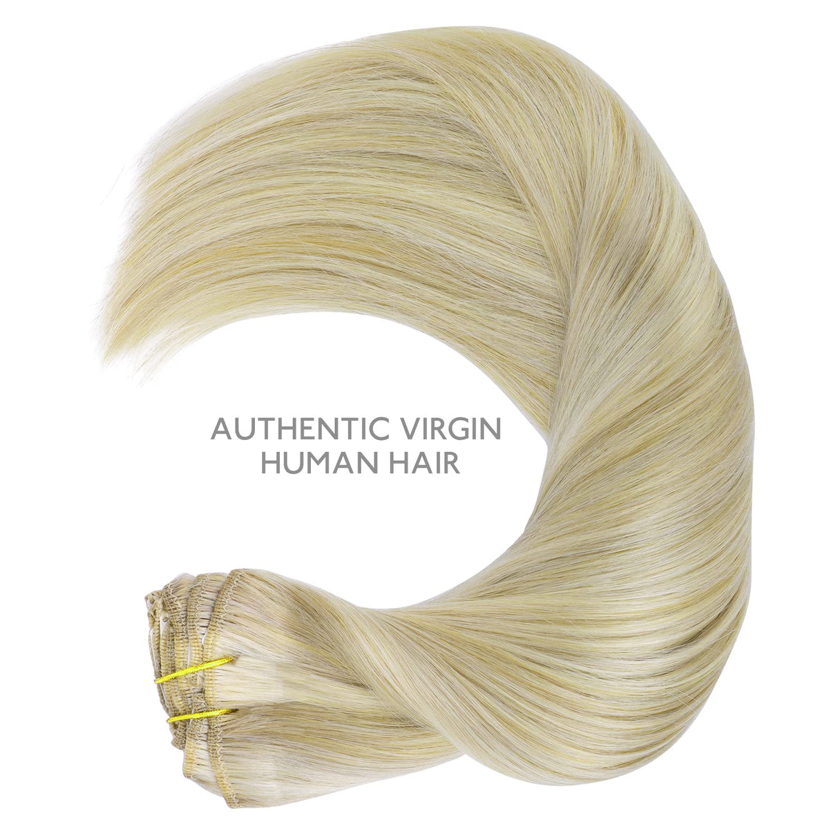 Wennalife Clip In Hair Extensions 22 Inch Ash Blonde texture detail