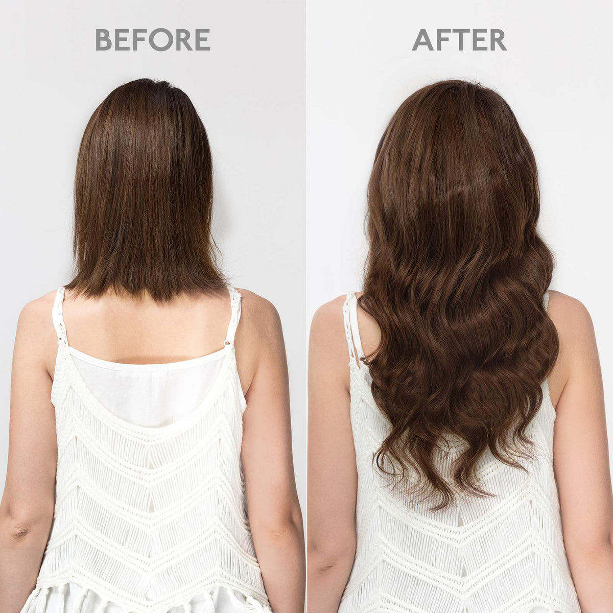 Wennalife Clip In Hair Extensions 22 Inch Chocolate Brown with styling tools