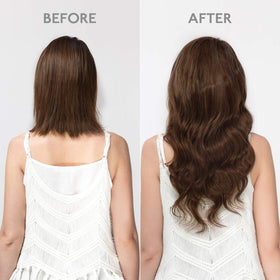 Wennalife Clip In Hair Extensions 22 Inch Chocolate Brown with styling tools
