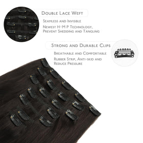 Wennalife Clip In Hair Extensions 22 Inch Dark Brown packaging