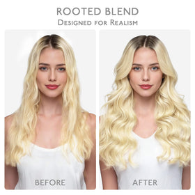 Wennalife Clip in Hair Extensions 22 Inch packaging with colour details