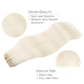 Wennalife Clip In Hair Extensions 22 Inch White Blonde in a lifestyle setting