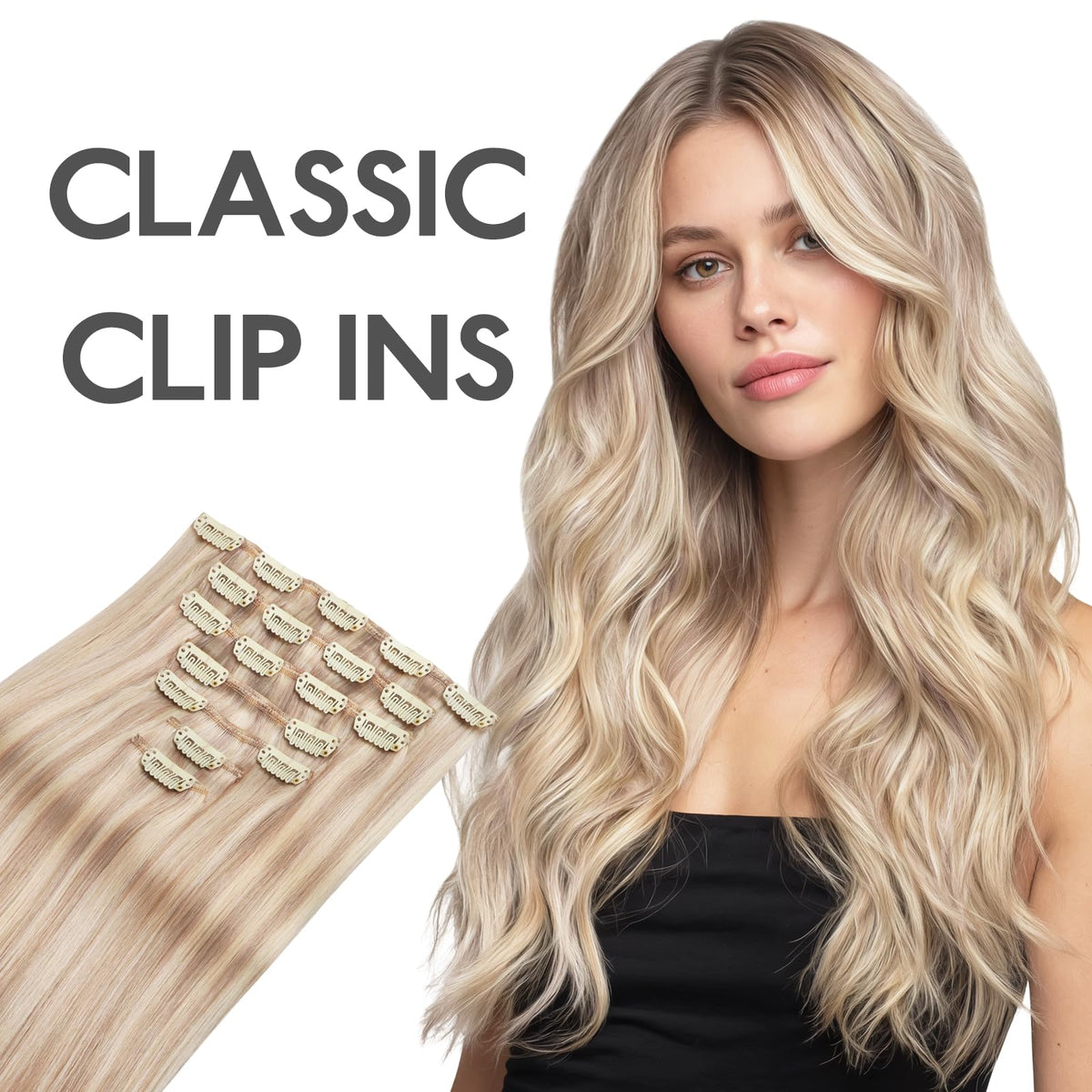 Wennalife Clip In Hair Extensions 24 Inch back view