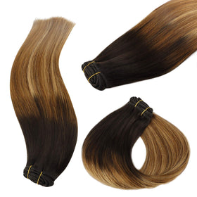 Wennalife Clip In Hair Extensions 24 Inch displayed with packaging