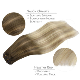Wennalife Clip In Hair Extensions 24 Inch displayed with packaging