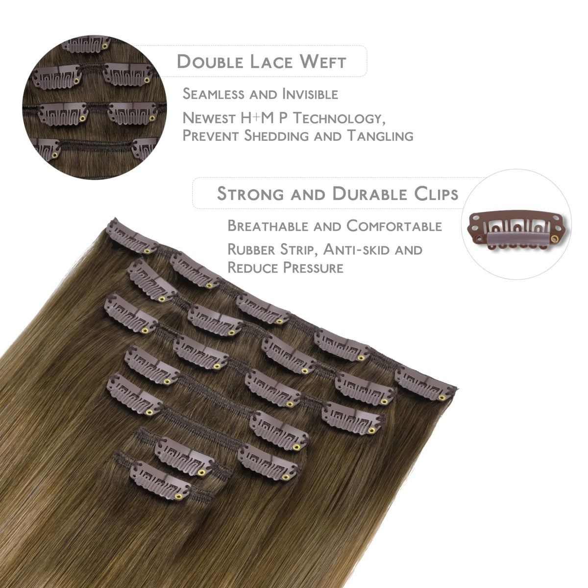 Wennalife Clip In Hair Extensions 24 Inch in packaging