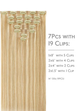 Wennalife Clip in Hair Extensions 24 Inch Light Blonde packaging