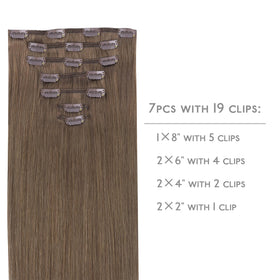 Wennalife Clip In Hair Extensions 24 Inch Light Brown packaging