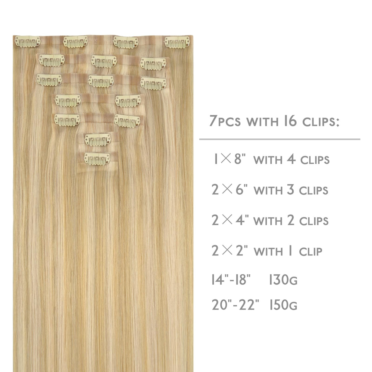 Wennalife Clip In Hair Extensions 24 Inch packaging