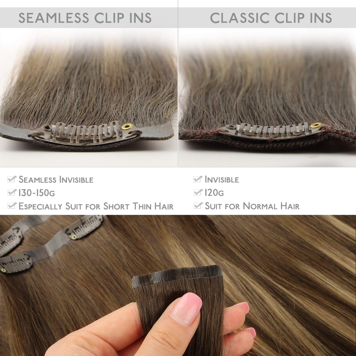 Wennalife Clip In Hair Extensions 24 Inch packaging