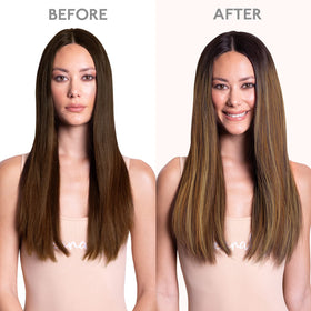 Wennalife Clip In Hair Extensions 24 Inch showing balayage effect